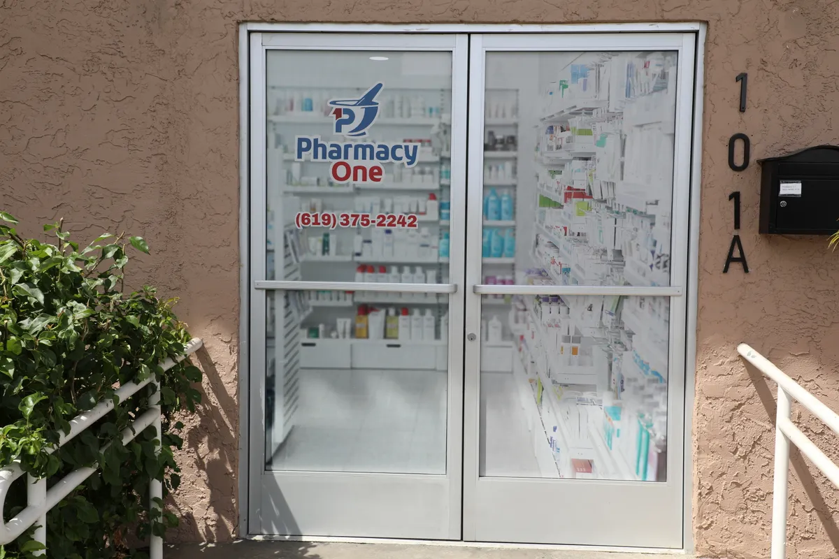 Pharmacy 1 entrance — walk in to transfer your prescription